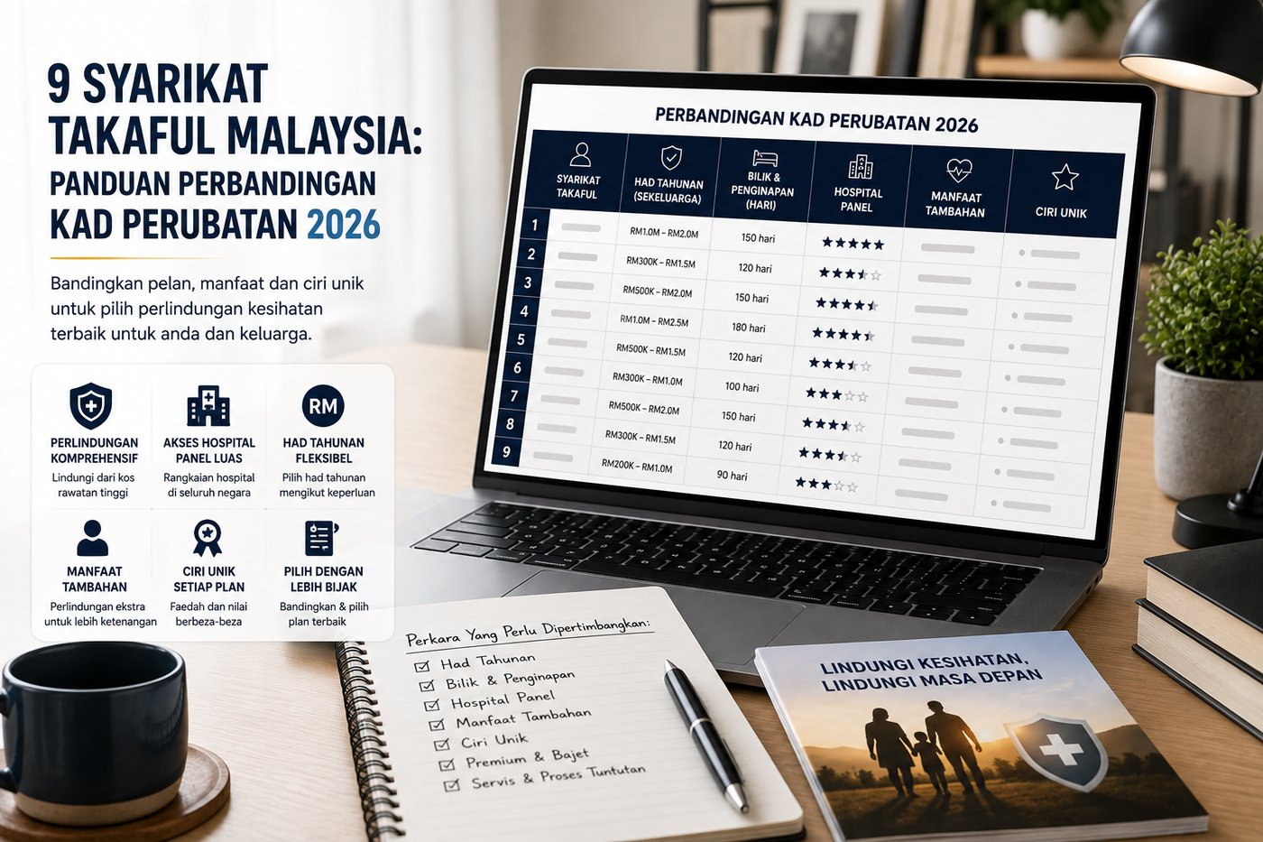 9 Syarikat Takaful Malaysia: Panduan Perbandingan Kad Perubatan 2026