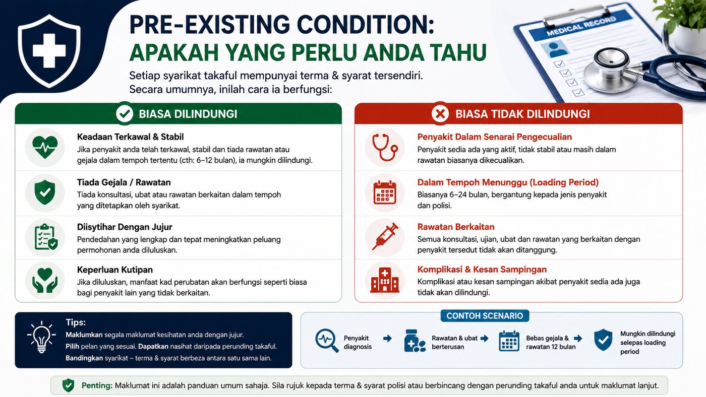 Ada Pre-Existing Condition, Boleh Ambil Kad Perubatan Lagi?