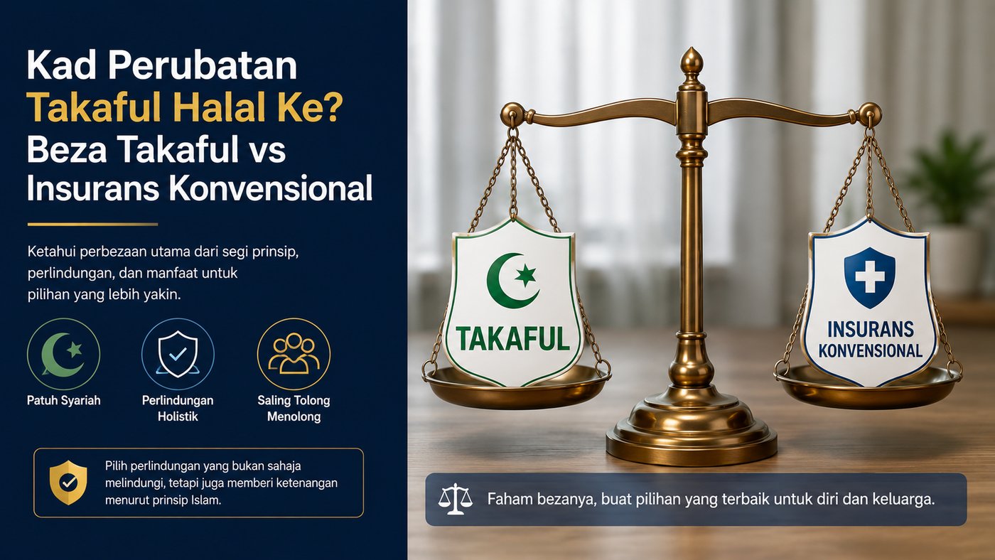 Kad Perubatan Takaful Halal Ke? Beza Takaful vs Insurans Konvensional